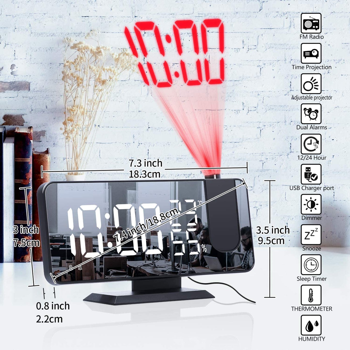 LED Projection Digital Alarm Clock Phone Charger (Copy)