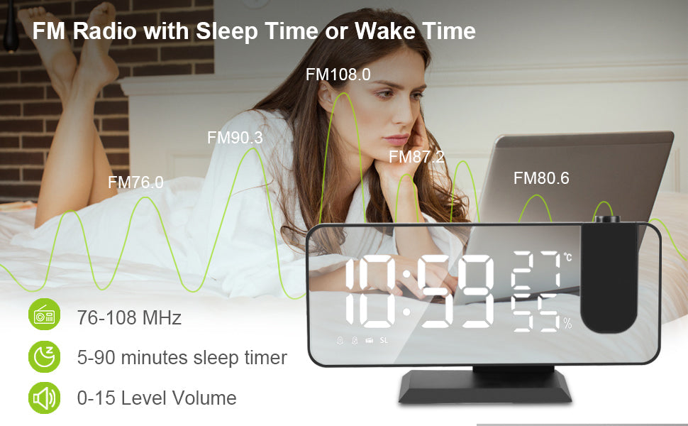 LED Projection Digital Alarm Clock Phone Charger (Copy)