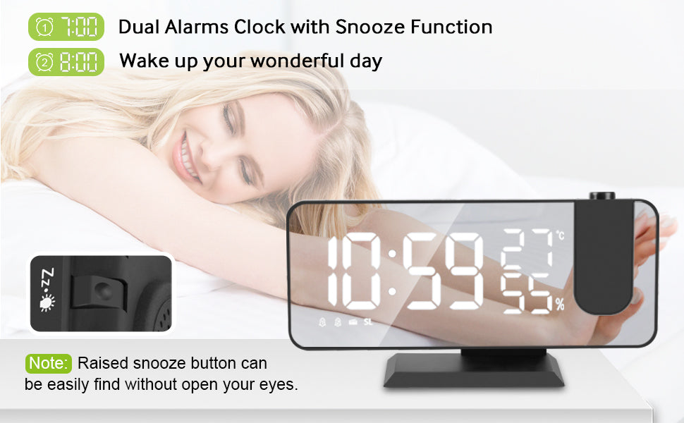 LED Projection Digital Alarm Clock Phone Charger (Copy)